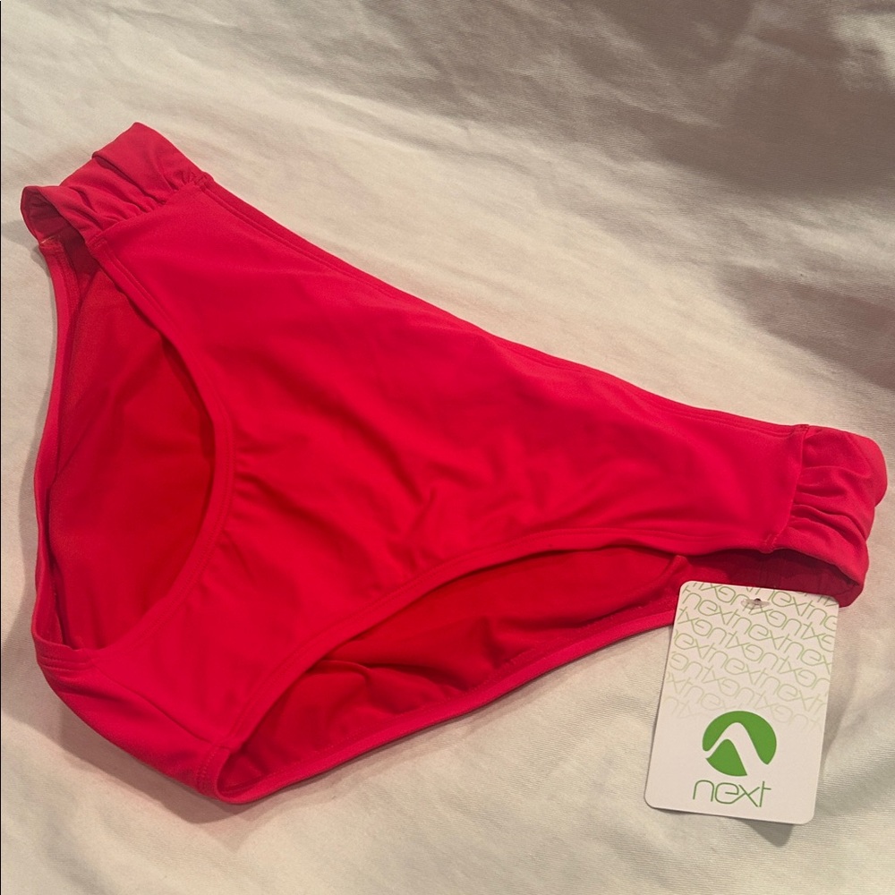 Solid Red Midrise Bikini Swim Bottom Next Brand NEW